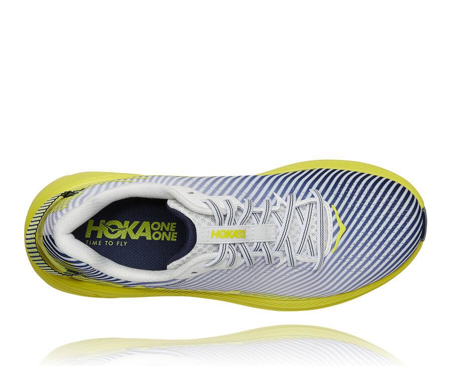 Zapatillas Running Hoka One One Hombre - Rincon 2 - Blancas/Azules - LIF807324